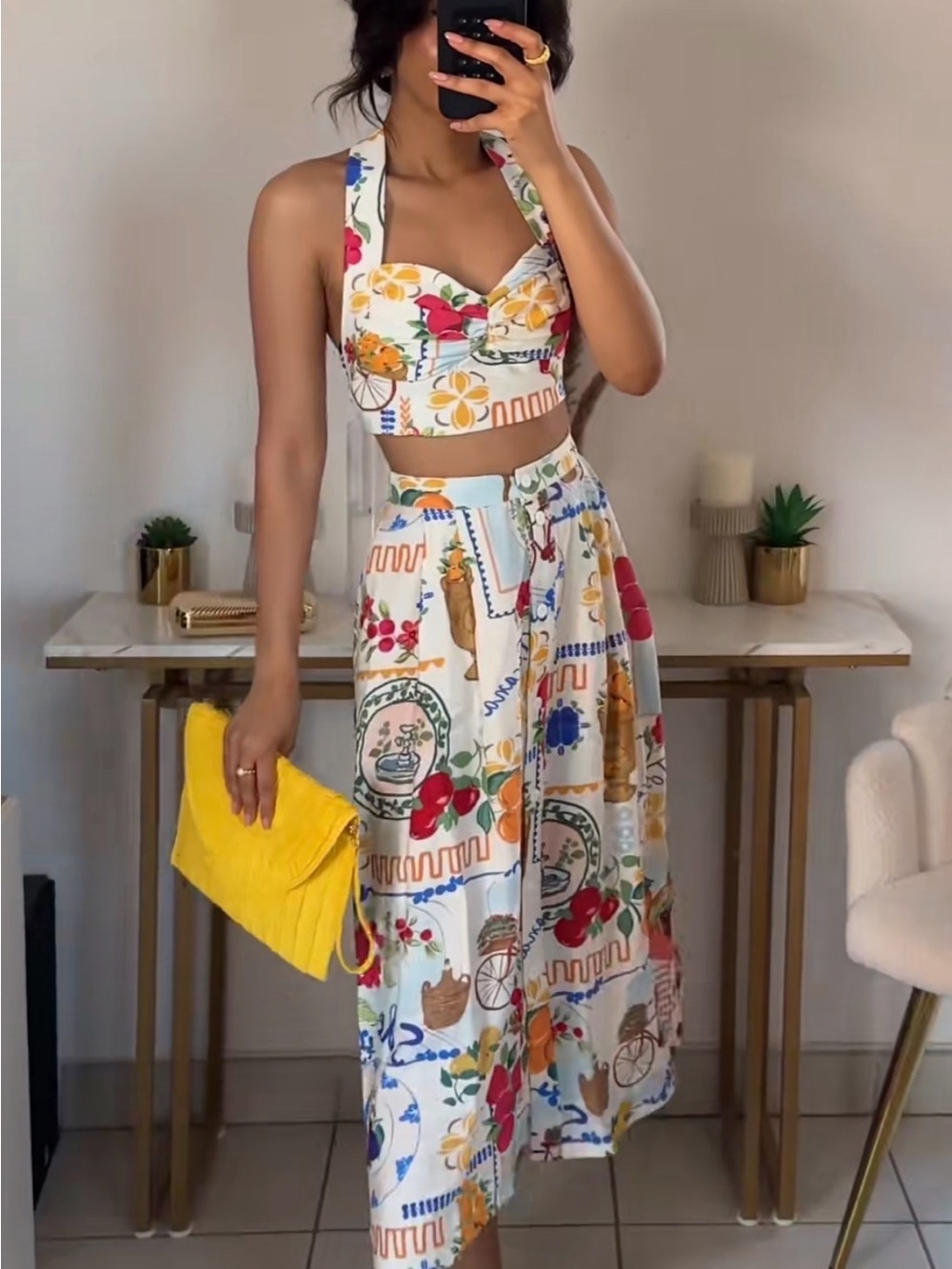 Zara summer floral Top